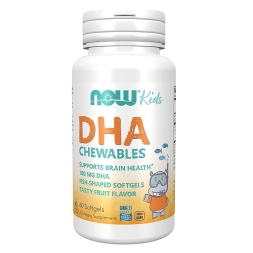 Детские витамины NOW DHA Fish Oil Chewables 60 softgels for Kids  (60 Softgels)