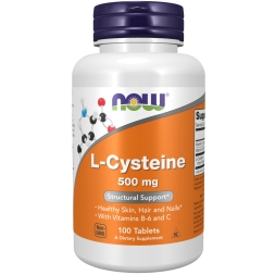 Антиоксиданты  NOW L-Cysteine 500 mg  (100 tabs)