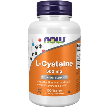 Антиоксиданты  NOW L-Cysteine 500 mg  (100 tabs)