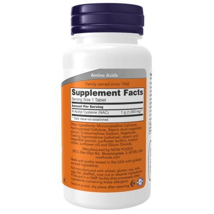 NAC  NOW NAC 1000 mg  (60 tabs)