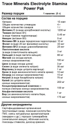 Энергетик Trace Minerals Electrolyte Stamina Power Pak   (30 packets)