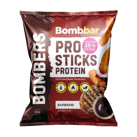 Протеиновые чипсы  BombBar  PRO Sticks Protein протеиновые палочки  (60 гр.)