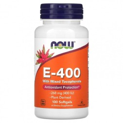 Витамин Е NOW E-400 Mixed Tocopherols  (100 softgels)