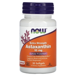 Астаксантин NOW Astaxanthin 10 mg   (30 softgels)