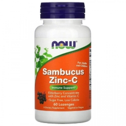 Цинк NOW Sambucus Zinc-C   (60 lozenges)