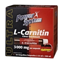 Л-карнитин в ампулах (порционный карнитин) Power System L-Carnitin 3000 мг  (25 мл)