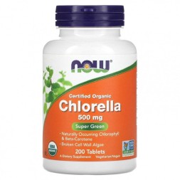 Общеукрепляющий препарат NOW Chlorella 500mg  (200 tabs)
