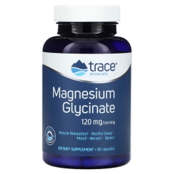 Магний глицинат Trace Minerals Magnesium Glycinate 120 mg   (90 caps.)