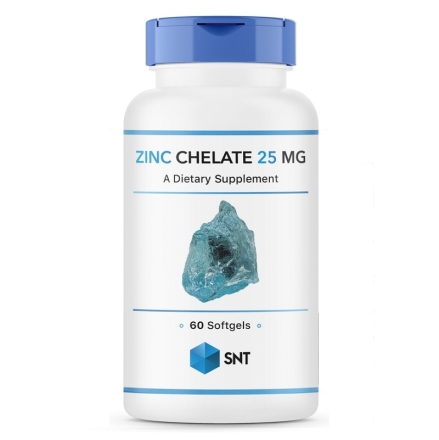 Цинк SNT Zinc Chelate 25 mg  (60 Softgels)