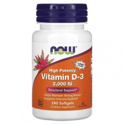 Витамин Д (Д3) NOW Vitamin D-3 2,000IU  (240 softgels)
