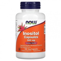 Витамин B8  NOW Inositol 500mg  (100 vcaps)
