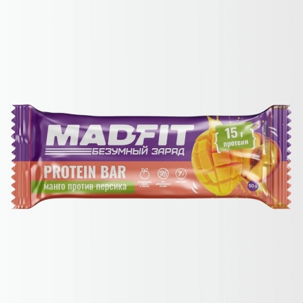 Низкокалорийные батончики  Mad Fit батончик неглазированный (50 гр.)