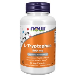 Триптофан NOW L-Tryptophan 500 мг  (60 капс)