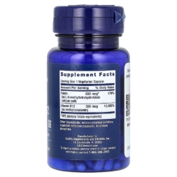 Витамины группы Б Life Extension BioActive Folate &amp; Vitamin B12   (90 vcaps)