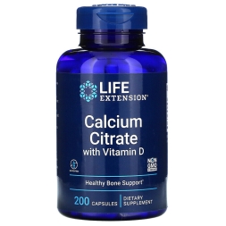 Кальций Life Extension Calcium Citrate with Vitamin D   (200 vcaps.)