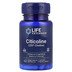 Специальные добавки Life Extension Citicoline (CDP-Choline)   (60 vcaps)