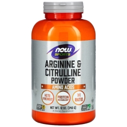 Донаторы оксида азота для пампинга NOW Arginine &amp; Citrulline Powder  (340 г)