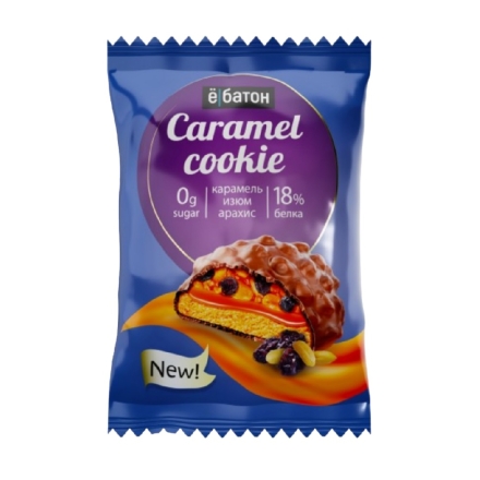 Полезный перекус  Ёбатон Caramel Cookie печенье x12 
