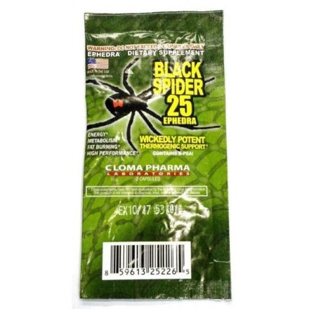  Cloma Pharma Black Spider 25 Ephedra  (2 капс)