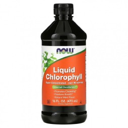 Общее укрепление организма NOW Chlorophyll Liquid 473ml. Mint  (437 мл)