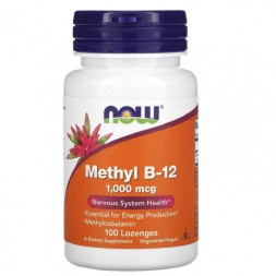 Комплексы витаминов и минералов NOW Methyl B-12 1,000mcg  (100 lozenges)