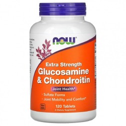 БАД для укрепления связок и суставов NOW Glucosamine &amp; Chondroitin   (120 tabs)