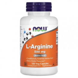 Донаторы оксида азота для пампинга NOW L-Arginine 500 мг  (100 капс)