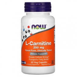 Л-карнитин NOW L-Carnitine 250 mg  (60 vcaps)