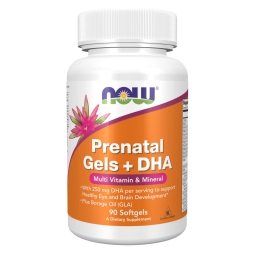 Женские витамины NOW Foods Prenatal Gels + DHA  (90 softgels)