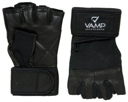 Мужские перчатки для фитнеса и тренировок VAMP RE-532 перчатки  (Чёрный)