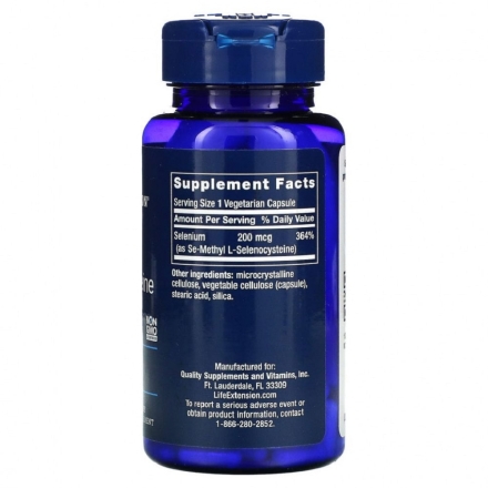 Специальные добавки Life Extension Se-Methyl L-Selenocysteine 200 mcg   (90 vcaps)