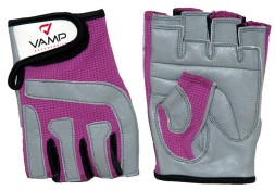 Женские перчатки для фитнеса VAMP RE-755 перчатки  (Серо-розовый)