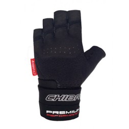 Мужские перчатки для фитнеса и тренировок CHIBA 42126 Premium Wristguard   (черные)