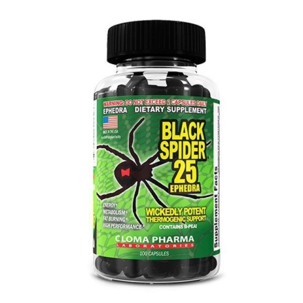  Cloma Pharma Black Spider 25 Ephedra  (100 капс)
