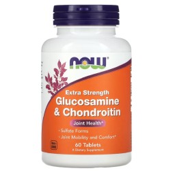 БАД для укрепления связок и суставов NOW Glucosamine &amp; Chondroitin   (60t.)