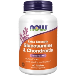 Глюкозамин Хондроитин NOW Glucosamine &amp; Chondroitin Extra Strength  (60 tabs)