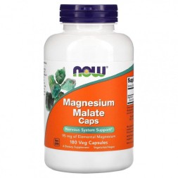 Минералы NOW Magnesium Malate 95 mg  (180 vcaps)