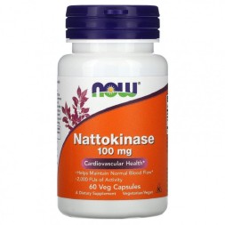 Препараты для сердца и сосудов NOW Nattokinase 100 mg  (60 vcaps)