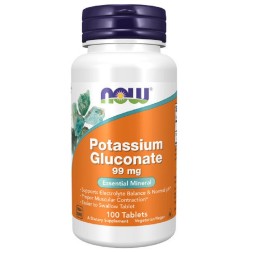 Калий NOW Potassium Gluconate 99mg  (100 таб)