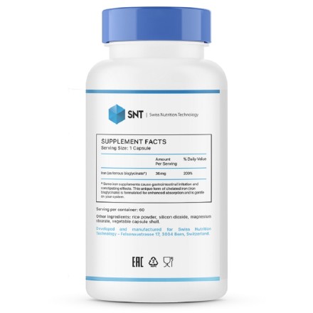 Железо SNT Iron 36 mg  (60 капс)