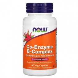 Коэнзим Q10  NOW Co-Enzyme B-Complex  (60 vcaps)