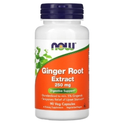 БАДы для мужчин и женщин NOW Ginger Root Extract 250 mg   (90 vcaps)