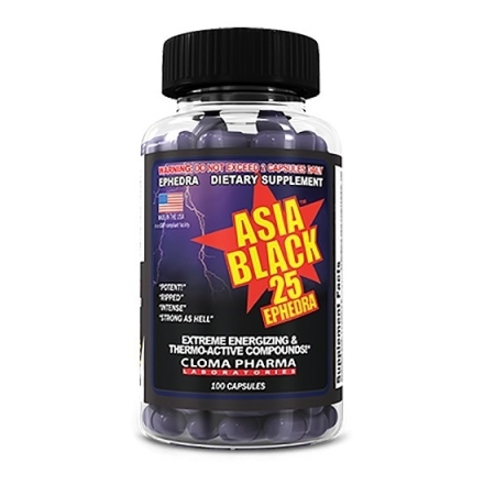  Cloma Pharma Asia Black 25 Ephedra  (100 капс)