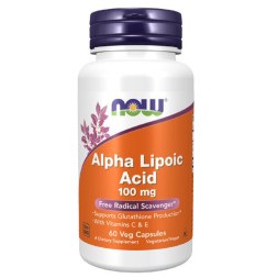 Альфа-липоевая кислота NOW Alpha Lipoic Acid 100 мг  (60 капс)