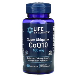 Коэнзим Q10  Life Extension Super Ubiquinol CoQ10 100 mg   (60 Softgels)