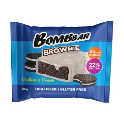 Десерты без сахара BombBar Brownie печенье глазированное 1x10  (50 гр.)