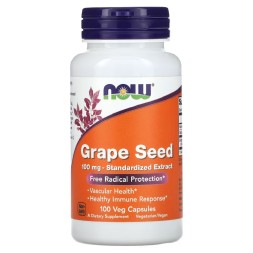 Экстракт виноградных косточек NOW NOW Grape Seed 100 mg 100 vcaps  (100 vcaps)