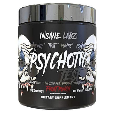 Предтренировочные комплексы Insane Labz Psychotic Test   (275 гр)