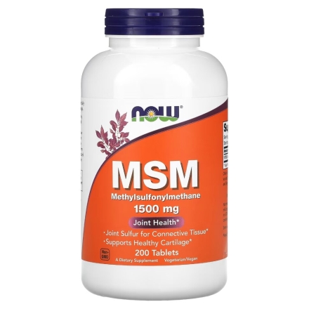 Специальные добавки NOW MSM 1500 mg   (200 tabs)