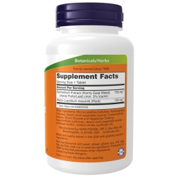 Общее укрепление организма NOW Horny Goat Weed Extract 750 mg   (90 tabs)